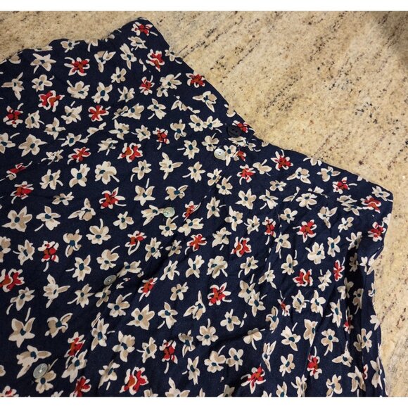 Vintage Kathie Lee Sz 12 Maxi Skirt Rayon Ditzy Floral Y2k Preppy - Picture 8 of 13